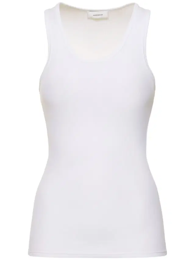 Ribbed cotton jersey tank top (NAP)