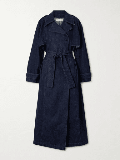 The Frankie Shop Double-breasted denim trench coat (In Store) | Thumbnail 1