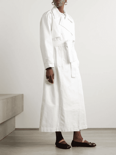 The Frankie Shop Nikola double-breasted denim trench coat (In Store) | Thumbnail 2