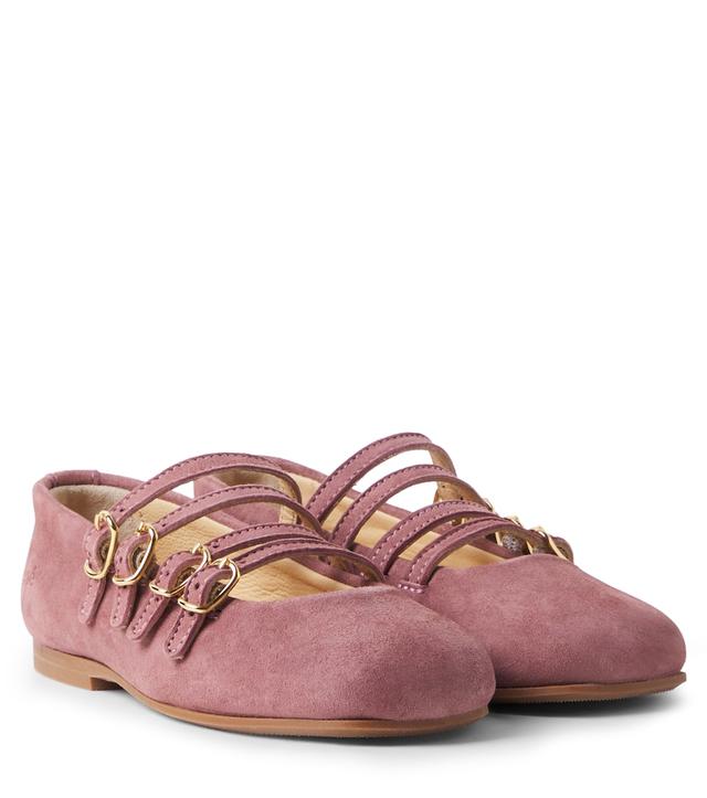 CHLOÉ KIDS Chloé Kids Suede Mary Jane flats