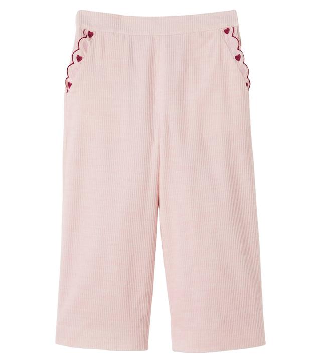 Patachou Embroidered corduroy pants