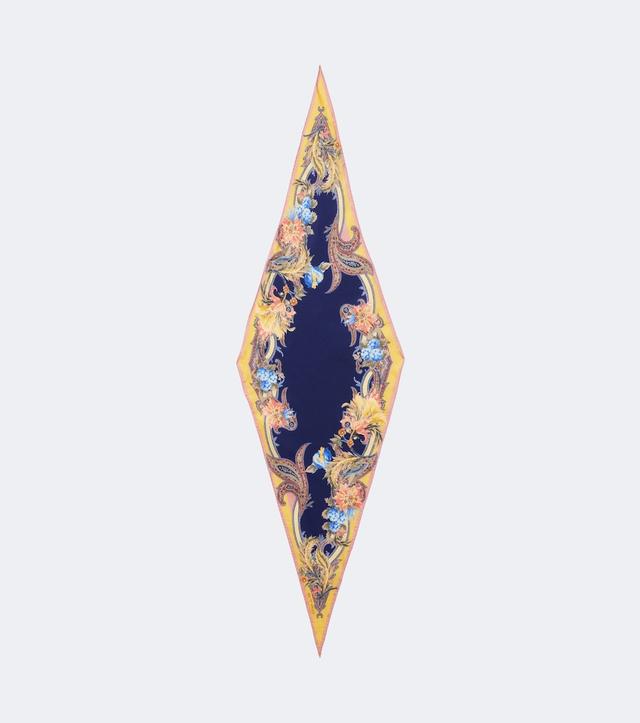 Printed silk twill scarf