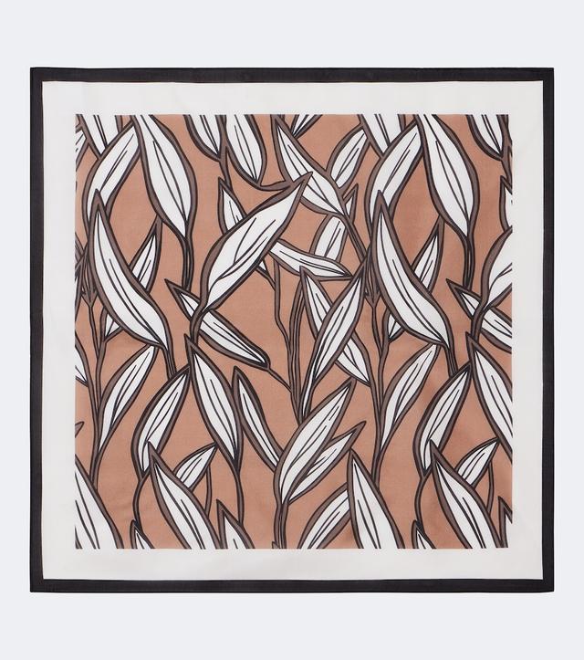 Printed silk twill scarf
