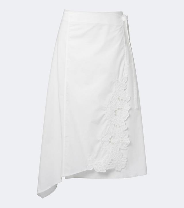 SIR Klara asymmetric cotton midi skirt