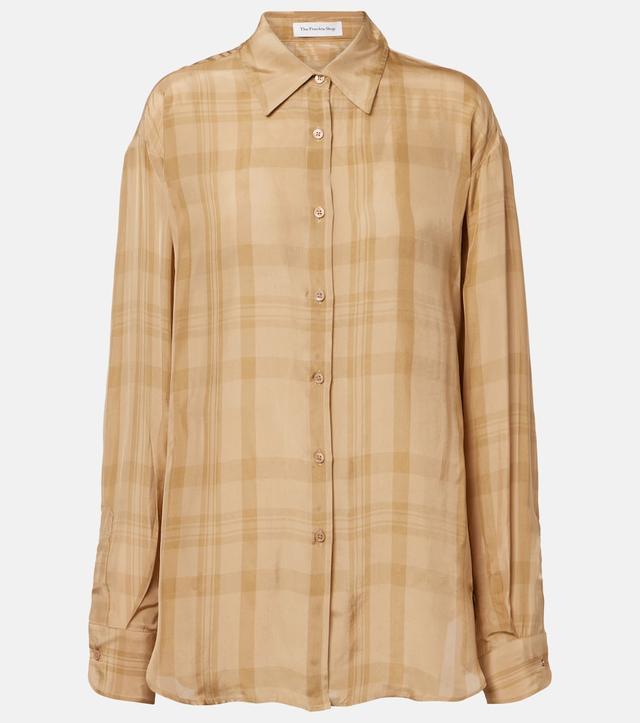 The Frankie Shop Peri checked twill shirt