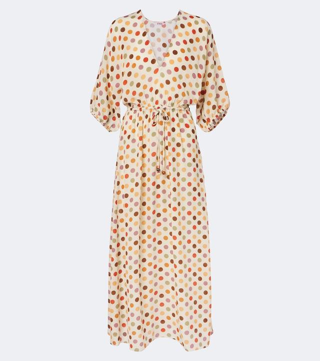 Eres Unexpected polka-dot silk midi dress