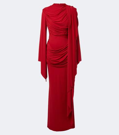 De La Vali Perisa draped jersey maxi dress | Thumbnail 1