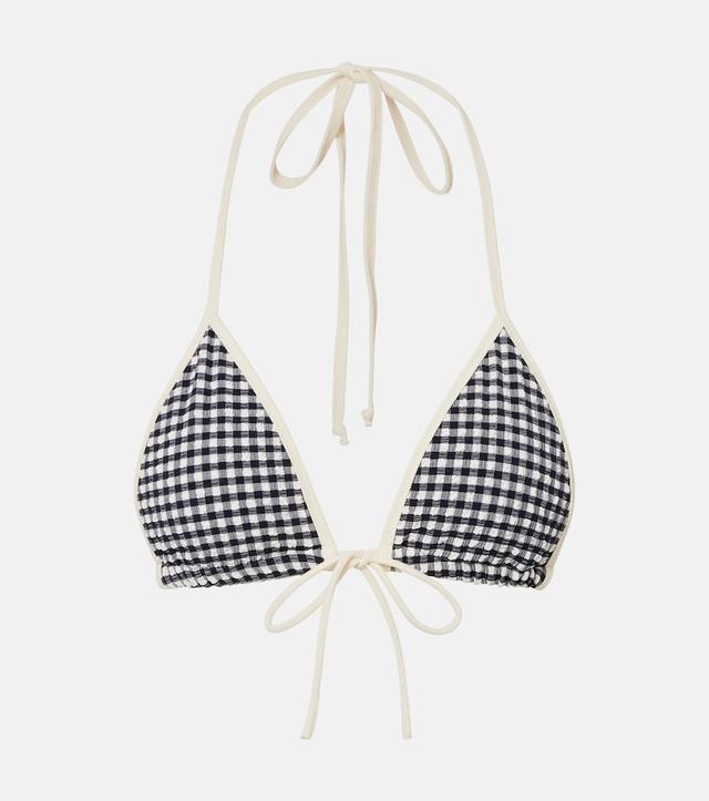 Montce Emma gingham seersucker bikini top