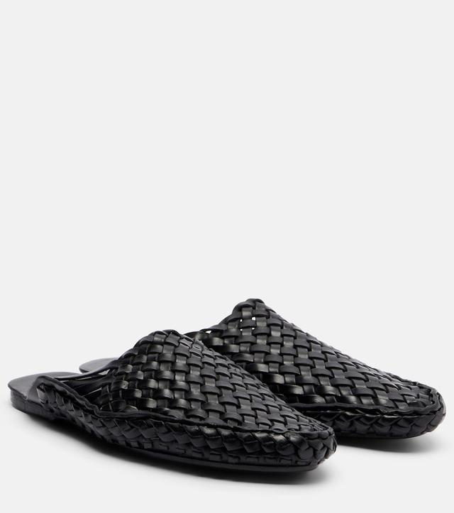 The Row Woven leather mules