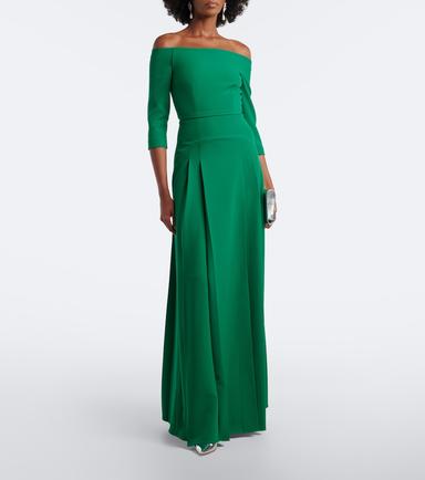 Safiyaa Amadora off-shoulder crêpe gown | Thumbnail 3