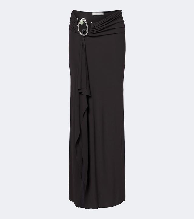 Orica Crystal gathered jersey maxi skirt
