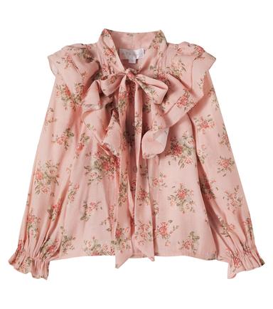 Petite Amalie Floral tie-neck blouse | Thumbnail 1