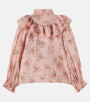Petite Amalie Floral tie-neck blouse | Thumbnail 3