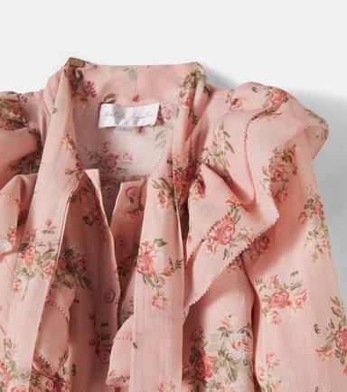 Petite Amalie Floral tie-neck blouse | Thumbnail 4