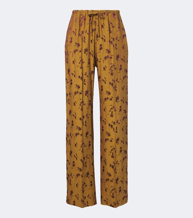 Dries Van Noten Floral wide-leg pants