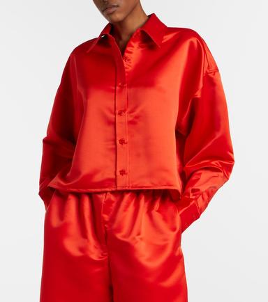 The Frankie Shop Arlen satin shirt | Thumbnail 5