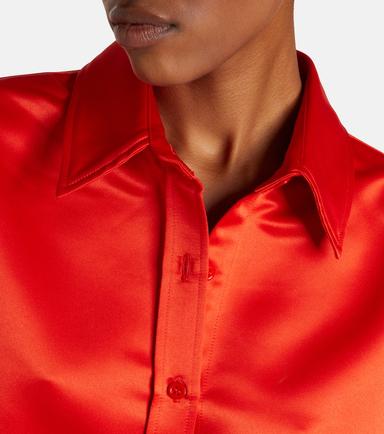 The Frankie Shop Arlen satin shirt | Thumbnail 6