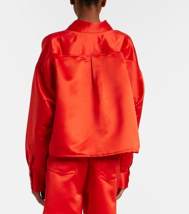 The Frankie Shop Arlen satin shirt | Thumbnail 4