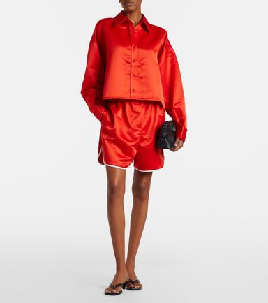 The Frankie Shop Arlen satin shirt | Thumbnail 3
