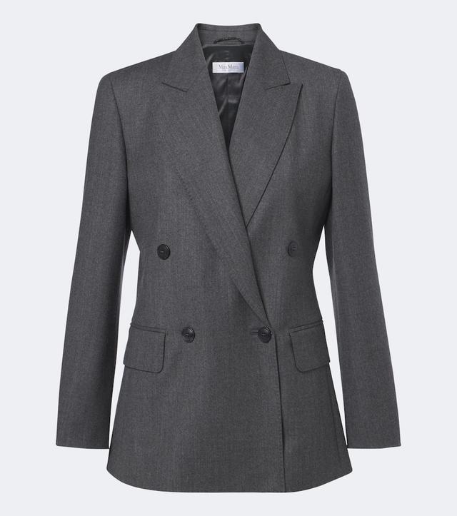 Max Mara Double-breasted wool-blend blazer
