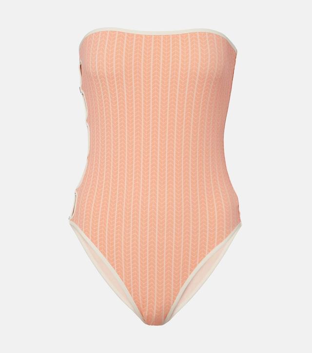 Eres Golden chevron swimsuit