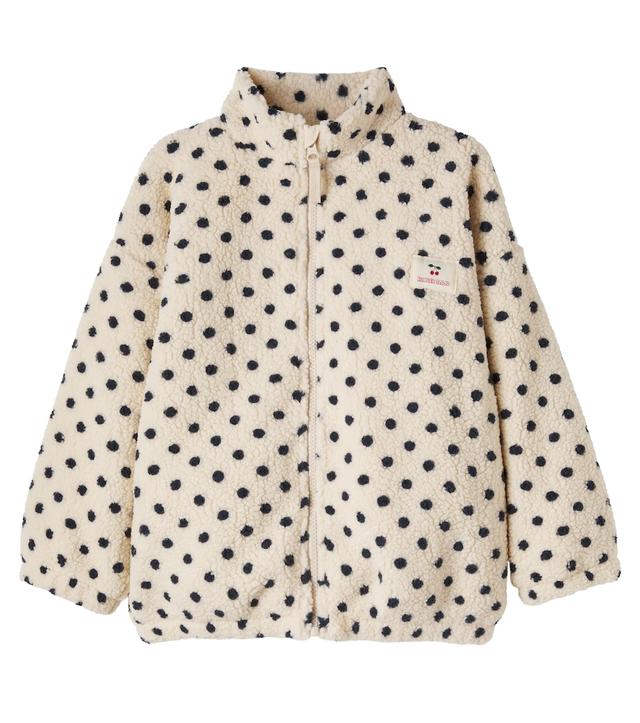 Konges Slojd Konges Sløjd Jody embroidered polka-dot teddy jacket