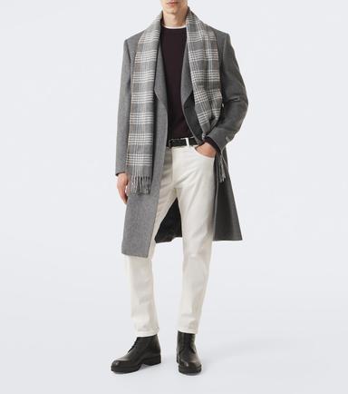 Eleventy Checked silk, wool, and cashmere scarf | Thumbnail 3