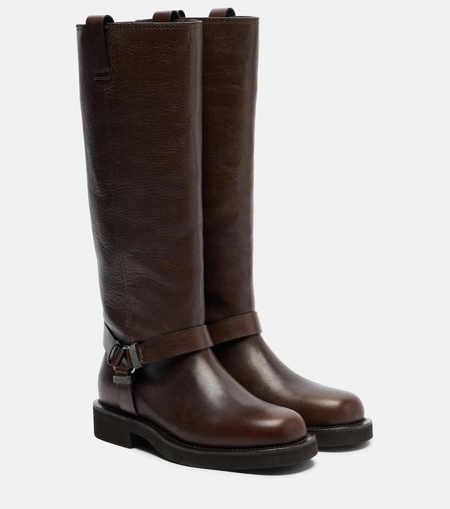 Monili leather knee-high boots Monili leather knee-high boots