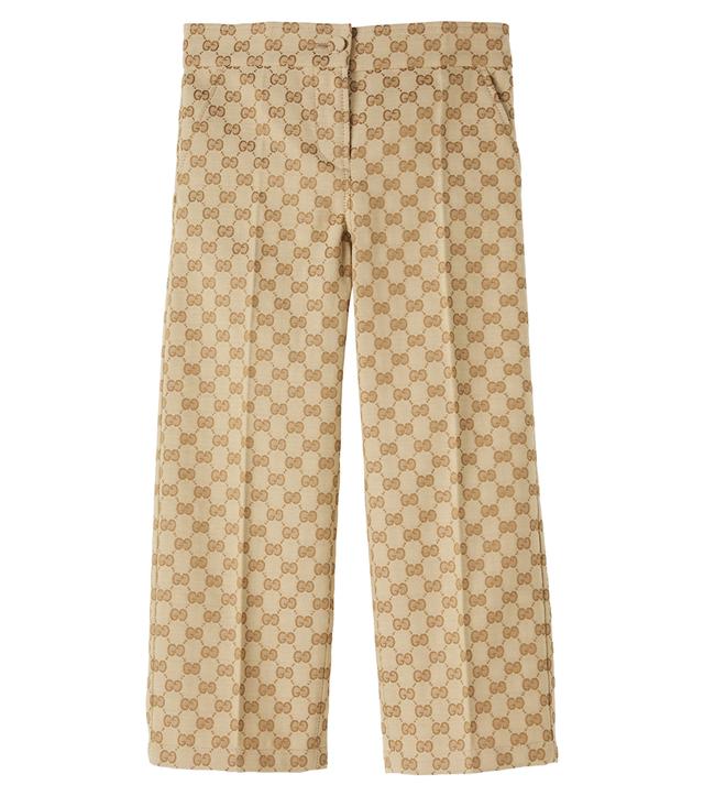 Gucci Kids GG cotton blend wide-leg pants
