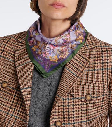 Etro Printed silk twill scarf | Thumbnail 2