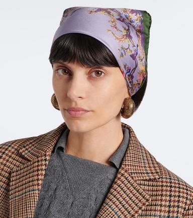 Etro Printed silk twill scarf | Thumbnail 3