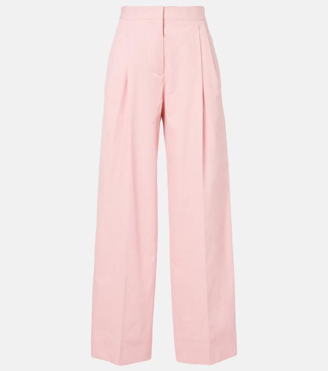 Jil Sander Pleated cotton twill wide-leg pants