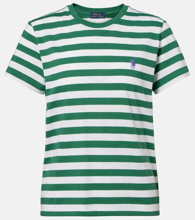 Polo Ralph Lauren Logo striped cotton jersey T-shirt