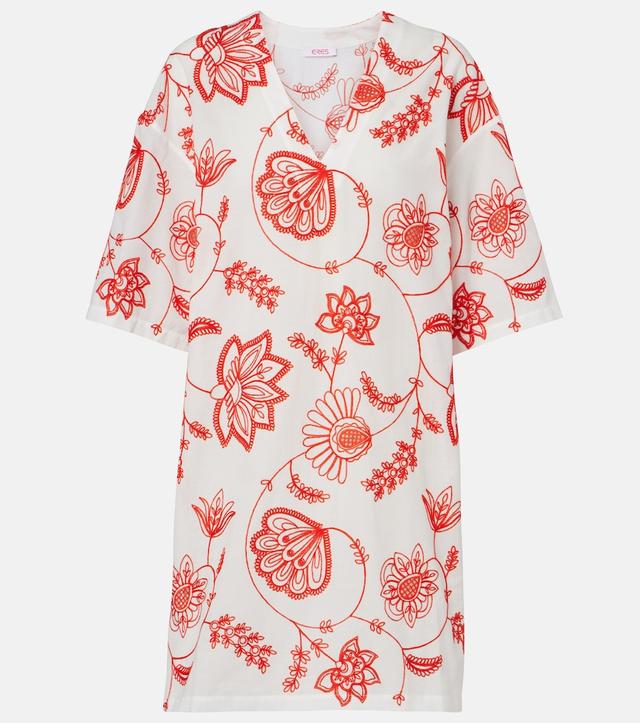Eres Levia embroidered cotton-blend minidress