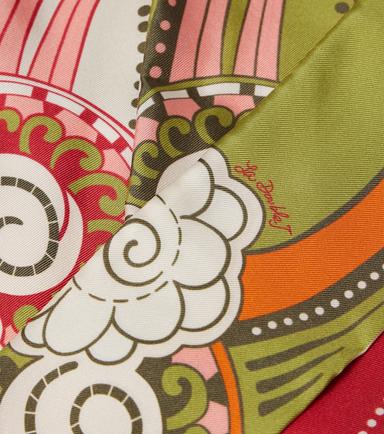 La DoubleJ Fringed printed silk scarf | Thumbnail 3