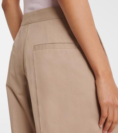 Jil Sander Pleated cotton twill wide-leg pants | Thumbnail 4 Jil Sander Pleated cotton twill wide-leg pants | Thumbnail 4