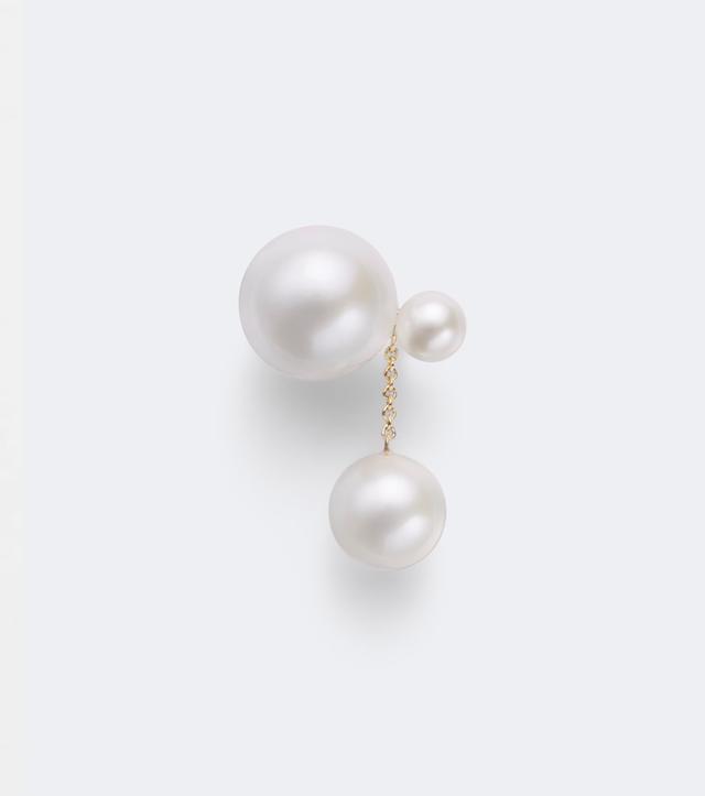 Sophie Bille Brahe Lou Perle 14kt gold single earring with freshwater pearls