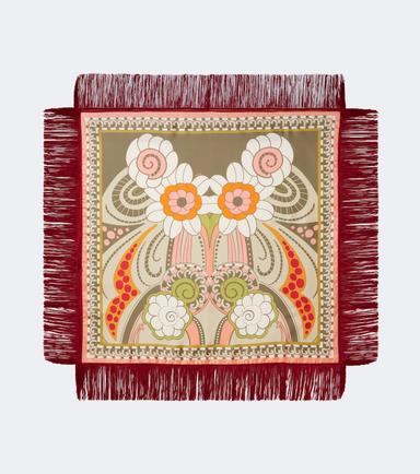 La DoubleJ Fringed printed silk twill scarf | Thumbnail 1