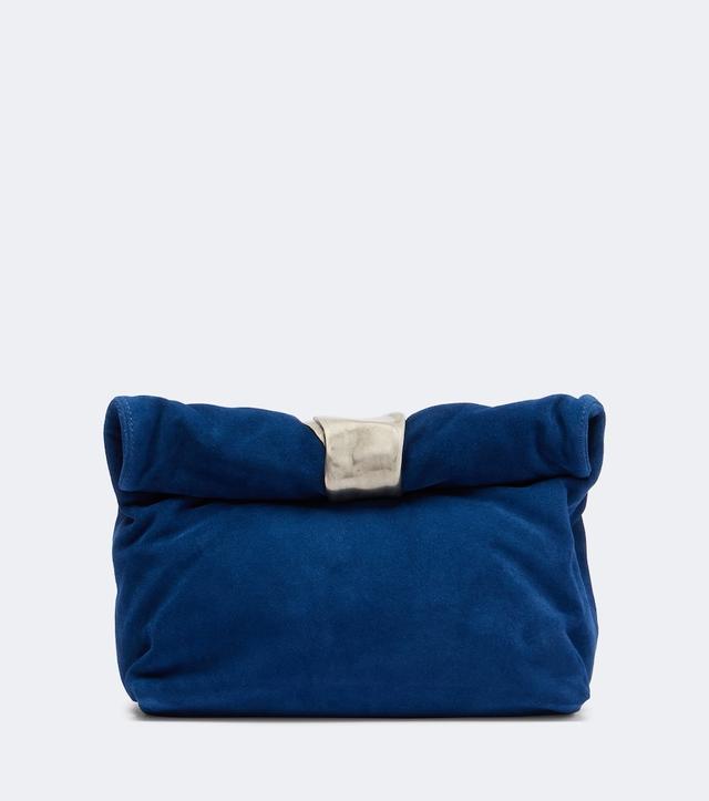 Puff Small suede clutch
