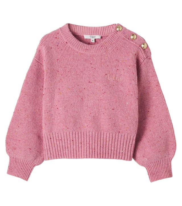 CHLOÉ KIDS Chloé Kids Embellished wool-blend sweater