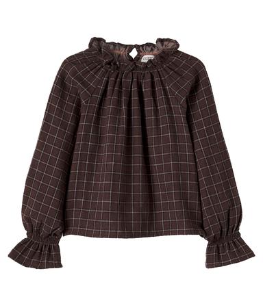 Cozmo Artis ruffled cotton flannel top | Thumbnail 1