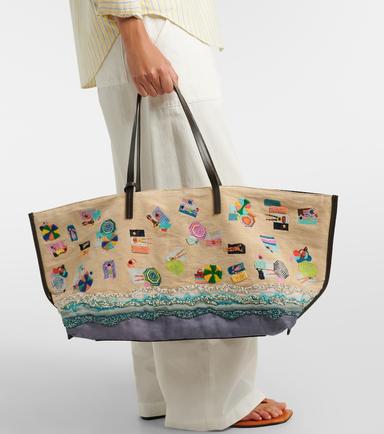 Staud Christos Large beaded canvas tote bag | Thumbnail 5