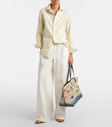 Staud Christos Large beaded canvas tote bag | Thumbnail 6