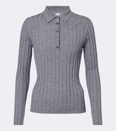 Jardin des Orangers Ribbed-knit virgin wool polo sweater | Thumbnail 1