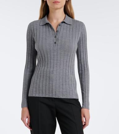Jardin des Orangers Ribbed-knit virgin wool polo sweater | Thumbnail 3