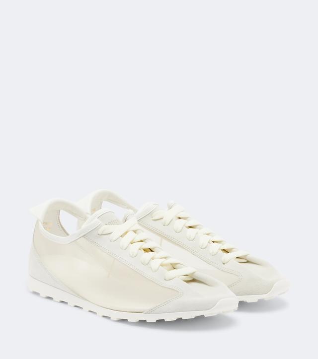 Tennis suede-trimmed sneakers
