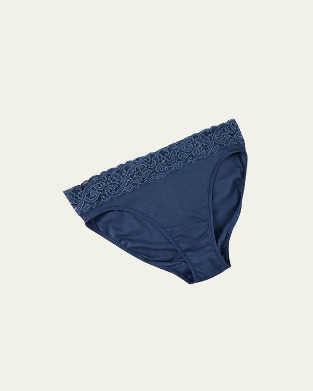 Moments High-Cut Lace-Trim Briefs