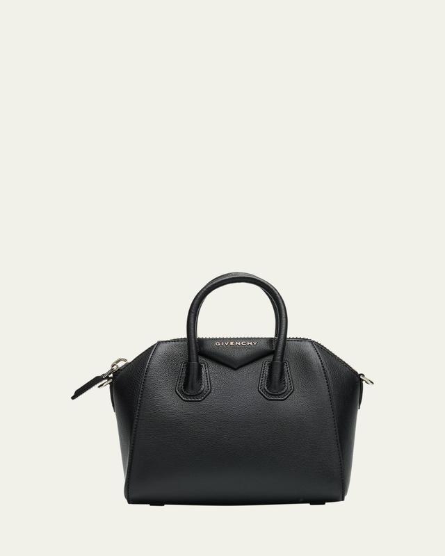 Antigona Mini Top Handle Bag in Grained Leather