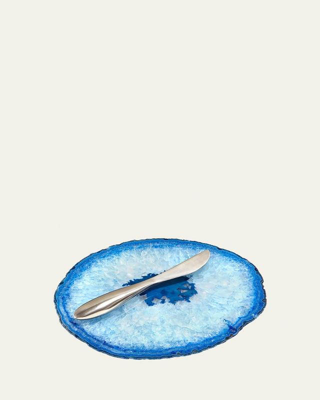 ANNA New York Ita Blue Cheese Plate & Forma Spreader