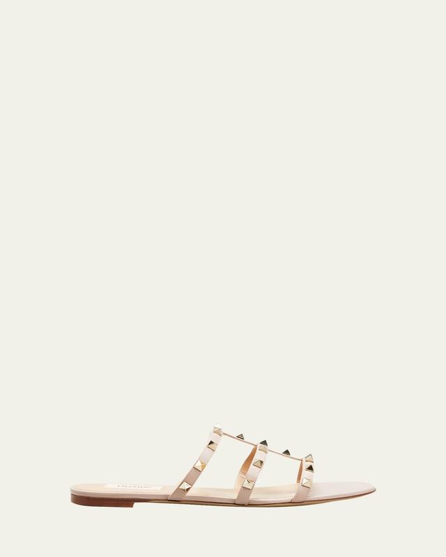 Rockstud Caged Flat Slide Sandals